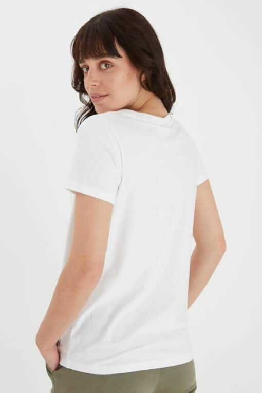 Fransa Γυναικείο Μονόχρωμο T-Shirt άσπρο 2