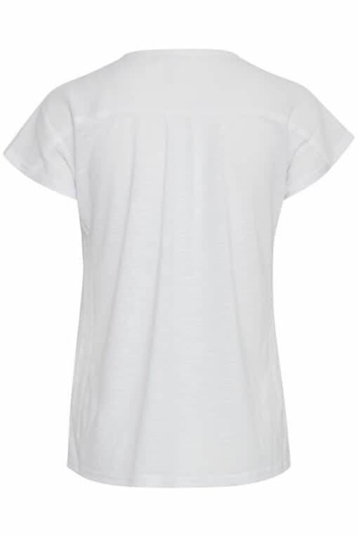 Fransa Κοντομάνικη Μπλούζα Με Δύο Υφάσματα λευκό 2