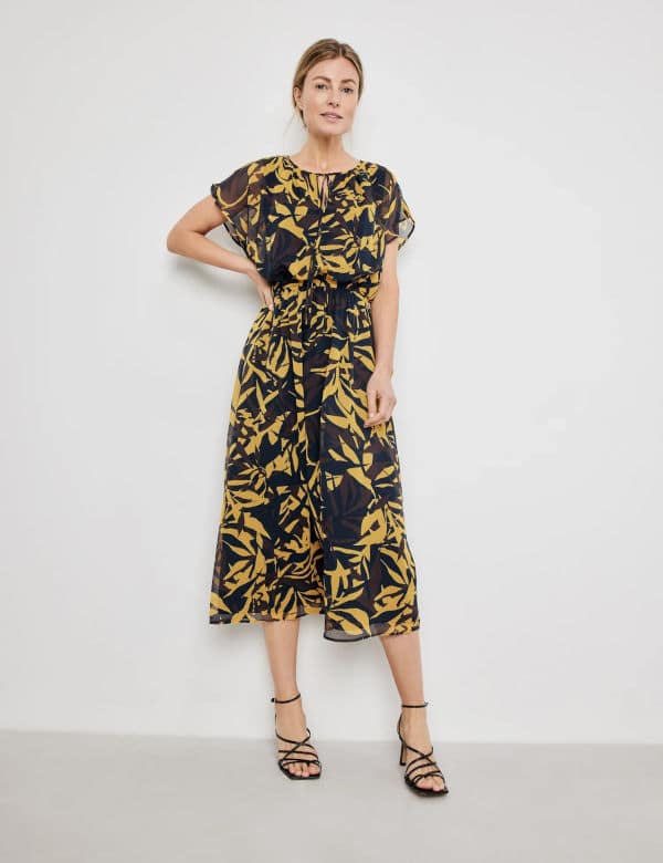 Gerry Weber Elegant Γυναικείο Φόρεμα Midi Κοντομάνικο Εμπριμέ