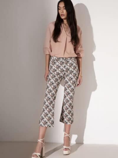 Sarah-Lawrence-High-Waist-Bootcut-Γυναικείο-Παντελόνι-Capri-6-8-Εμπριμέ1