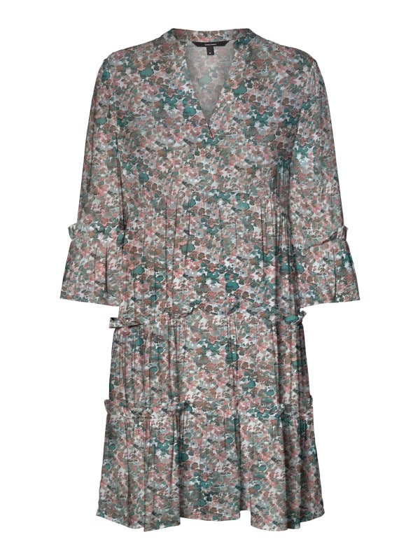Vero Moda Γυναικείο Φόρεμα Mini με Μανίκι Εμπριμέ Φλοράλ