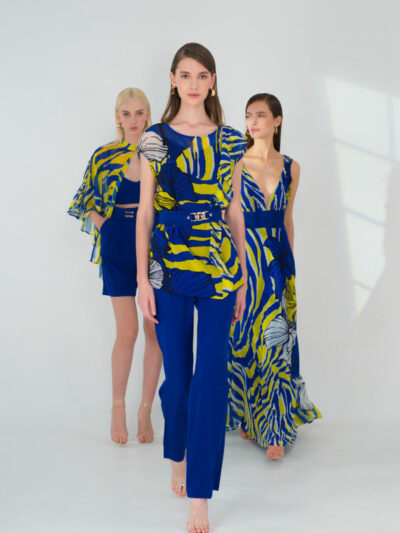 Edas Luxury Collection Fiastra Γυναικείο Φόρεμα Maxi Αμάνικο Εμπριμέ