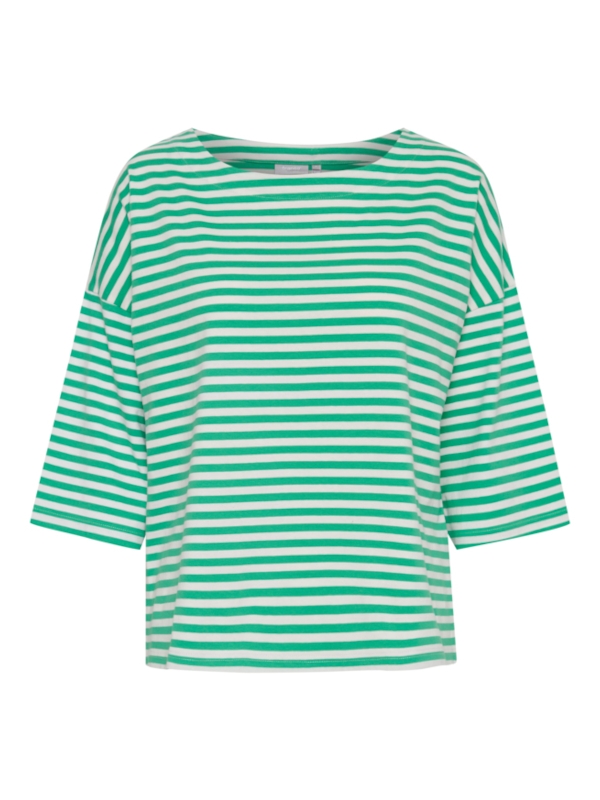 Fransa T-Shirt Με Οριζόντιες Ρίγες Πράσινο_1