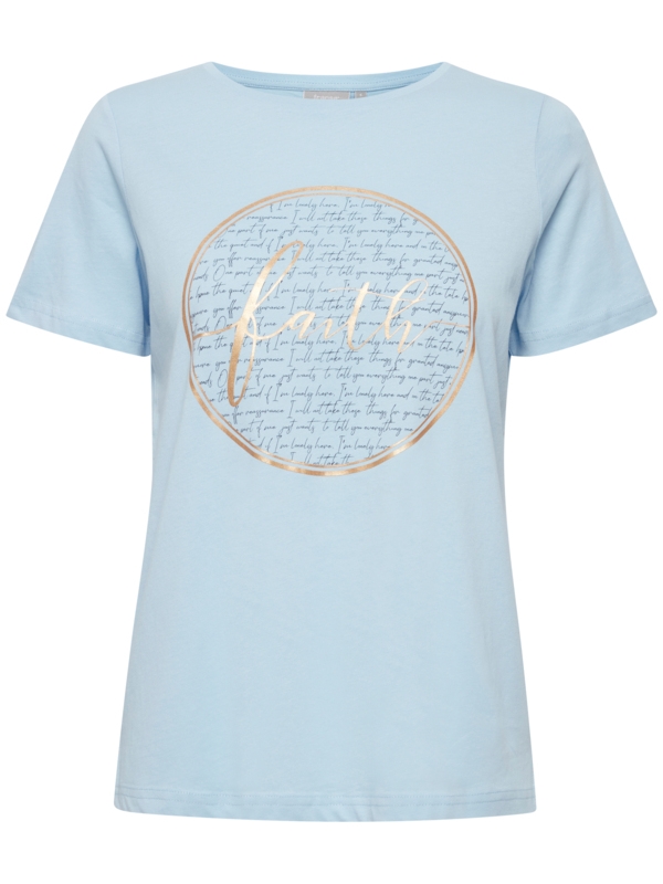 Fransa Γυναικείο T-Shirt Με Στρογγυλή Λαιμόκοψη Γαλάζιο