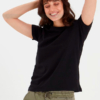 Fransa Γυναικείο T-Shirt με Στρογγυλή Λαιμόκοψη Μαύρο