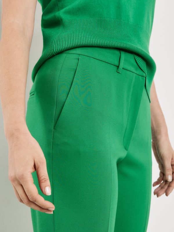 Gerry Weber Γυναικείο Παντελόνι με Τσάκιση Πράσινο_3