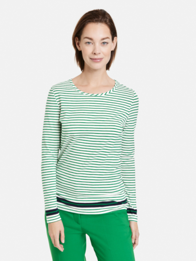 Gerry Weber Ριγέ Μακρυμάνικη Μπλούζα Πράσινη