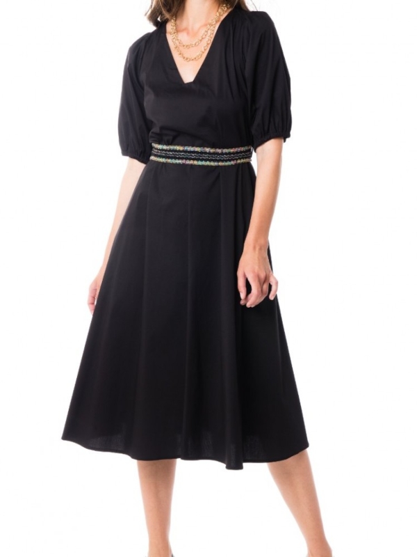 Eleria Cortes Φόρεμα Midi Μαύρο