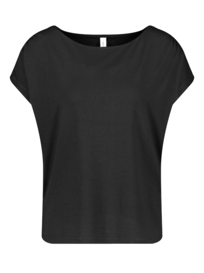 Gerry Weber Κοντομάνικο Μπλουζάκι Με Σχισμές Στο Στρίφωμα Μαύρο