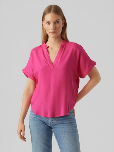 Vero Moda Κοντομάνικη Μπλούζα Ροζ