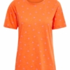 Fransa T-Shirt Με Σχέδιο Πορτοκαλί