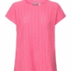 Fransa Γυναικείο T-Shirt Με Στρογγυλή Λαιμόκοψη Ροζ