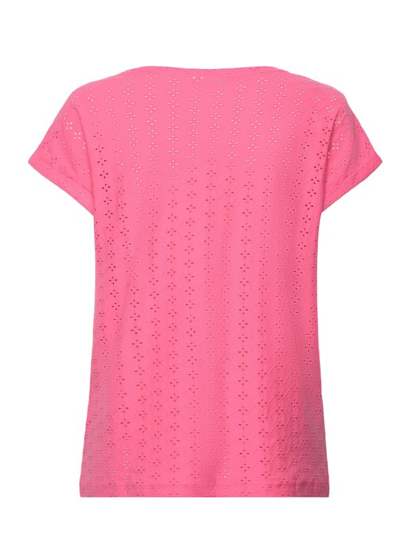 Fransa Γυναικείο T-Shirt Με Στρογγυλή Λαιμόκοψη Ροζ_1