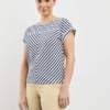 Gerry Weber Γυναικεία Κοντομάνικη Μπλούζα Με Ριγέ Σχέδιο