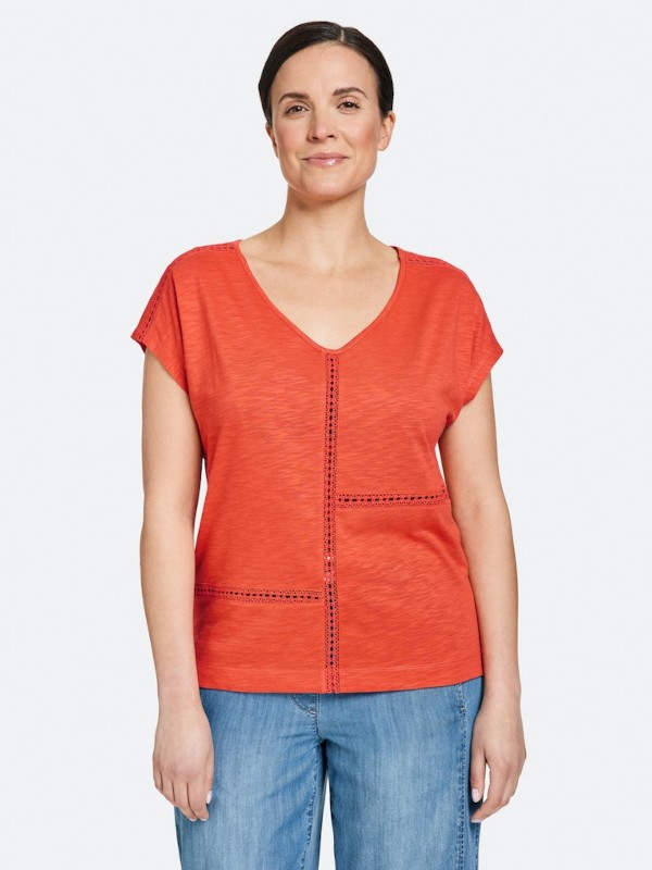 Gerry Weber Γυναικεία Κοντομάνικη Μπλούζα Πορτοκαλί