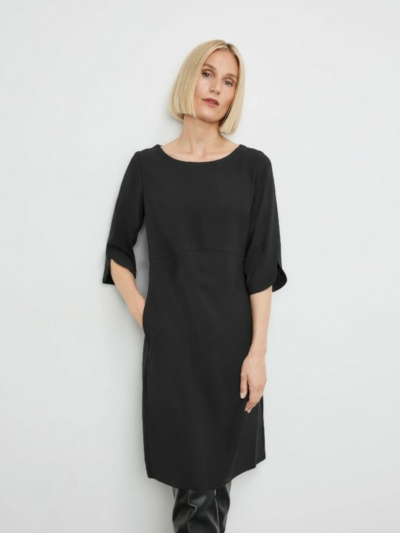 Gerry Weber Φόρεμα Κοντό Μαύρο Με Διαχωριστική Ραφή