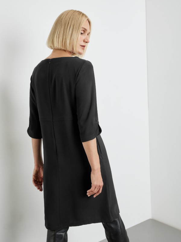 Gerry Weber Φόρεμα Κοντό Μαύρο Με Διαχωριστική Ραφή_5