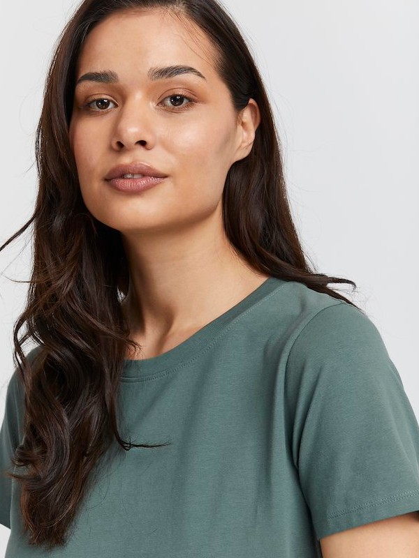 Fransa Γυναικείο T-Shirt με Στρογγυλή Λαιμόκοψη Πράσινο Σκούρο_3