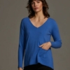 Scorzzo Γυναικεία Πλεκτή Μπλούζα Μακρυμάνικη Μπλε
