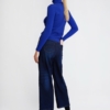 Sarah Lawrence Παντελόνι Τζιν High Waist Straight Cropped 5τσπ Μπλε_4