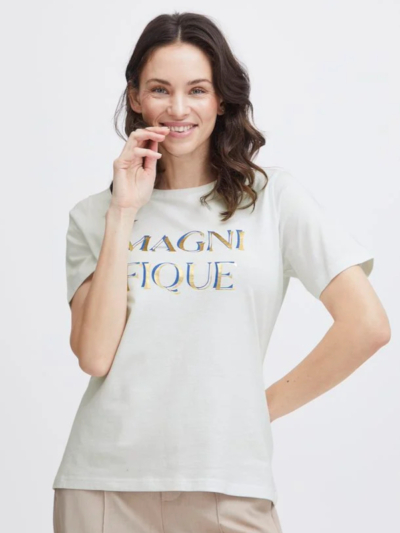 Fransa Γυναικείο T-Shirt Λευκό Με Στάμπα