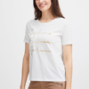 Fransa Γυναικείο T-Shirt Λευκό Με Χρυσό Σχέδιο
