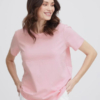 Fransa Γυναικείο T-Shirt με Στρογγυλή Λαιμόκοψη Ροζ