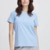 Fransa γυναικείο T-shirt με στρoγγυλή λαιμόκοψη σε γαλάζιο χρώμα.