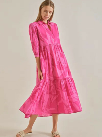 Scorzzo Γυναικείο Midi Φόρεμα Με Βολάν