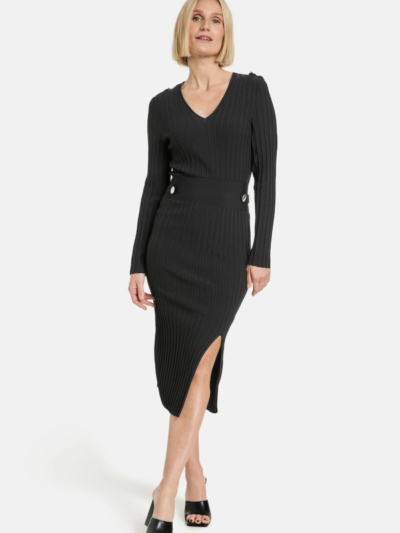 Gerry Weber Γυναικείο Πλεκτό Φόρεμα Μαύρο