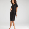 Gerry Weber Γυναικείο Κοντομάνικο Εφαρμοστό Φόρεμα Μαύρο