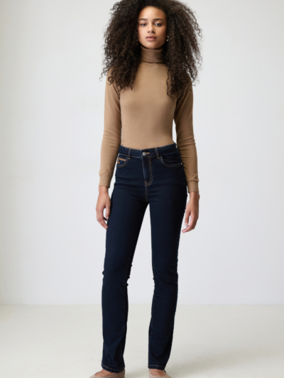 Sarah Lawrence Παντελόνι Τζιν High Waist Straight 5τσπ Blue Black