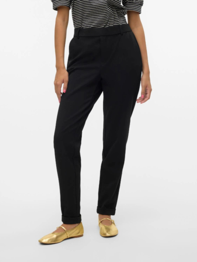 Vero Moda Γυναικείο Παντελόνι Mid Waist Μαύρο