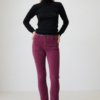 Sarah Lawrence Regular Waist Skinny Παντελόνι Βελουτέ 5τσπ Berry