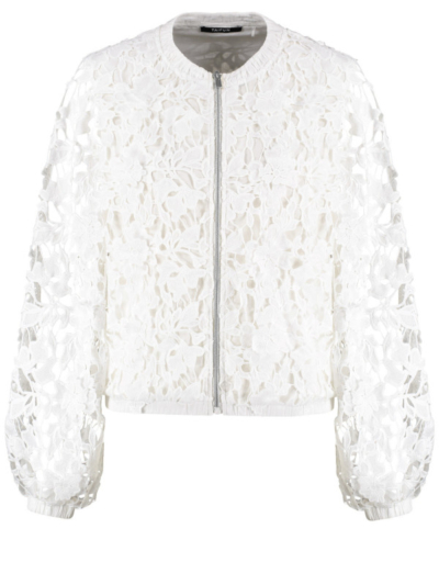 Gerry Weber Γυναικείο Δαντελένιο Bomber Jacket Λευκό