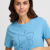 Fransa Γυναικείο T-Shirt Με Σχέδιο Γαλάζιο