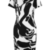 Gerry Weber Γυναικείο Φόρεμα Εμπριμέ Ασπρόμαυρο