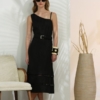 Estel Γυναικείο Λινό Φόρεμα Navy Blue