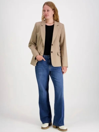 Fransa Γυναικείο Σακάκι Blazer Με Κουμπιά Μπεζ