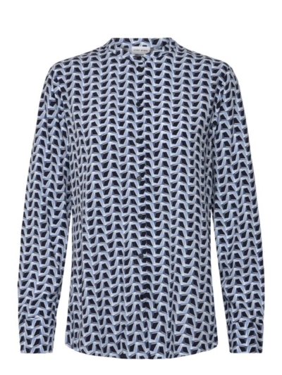 Gerry Weber Γυναικεία Μπλούζα Μακρυμάνικη Με Γεωμετρικό Μοτίβο Μπλε