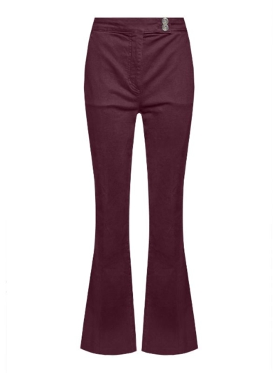 Sarah Lawrence Γυναικείο Παντελόνι Με Διπλό Κούμπωμα Δαμασκηνί