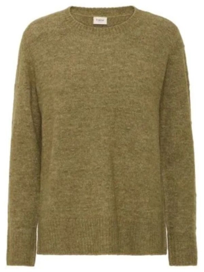 Fransa Γυναικείο Πουλόβερ Με Στρογγυλή Λαιμόκοψη Λαδί