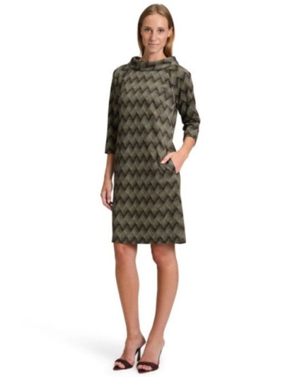 Betty Barclay Γυναικείο Φόρεμα 3/4 Μάυρο/Μπεζ