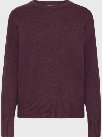 Fransa Γυναικείο Πουλόβερ Μακρυμάνικο Μπορντώ