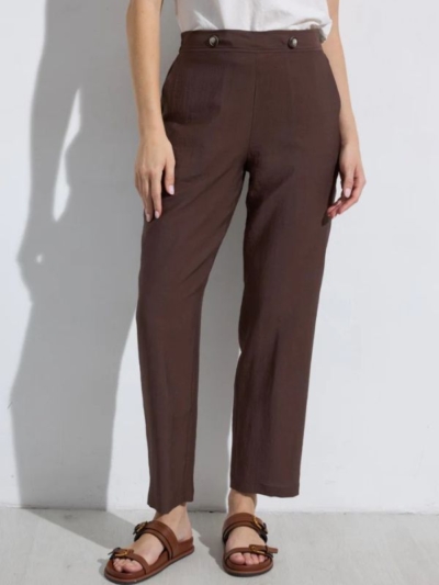 Tinta & Bariloche Γυναικείο Παντελόνι Ίσια Γραμμή Καφέ/Chocolat