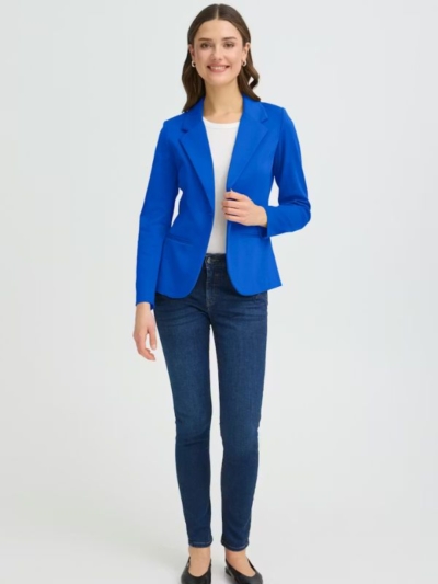 FRANSA Γυναικείο Σακάκι Με Πέτο Μπλέ