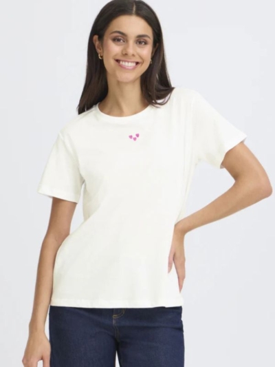 FRANSA Γυναικείο T-Shirt Κοντομάνικο Λευκό