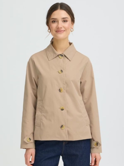 FRANSA Γυναικείο Σακάκι Με Γιακά Μπέζ