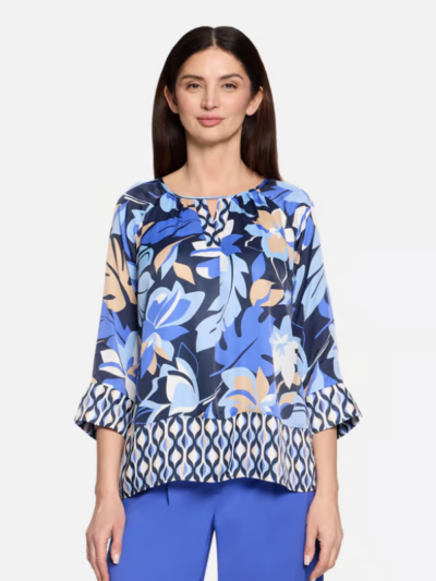 Betty Barclay Γυναικεία Μπλούζα Με Φαρδιά Μανίκια Μπλέ