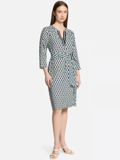 Betty Barclay Φόρεμα Κοντό Με V Λαιμόκοψη Και Print Μπλε/Πράσινο